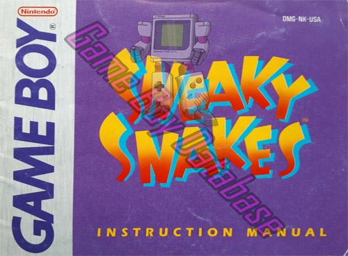 Sneaky Snakes USA Front of the booklet