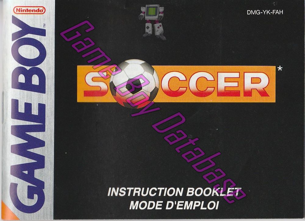 Soccer FAH Front of the booklet