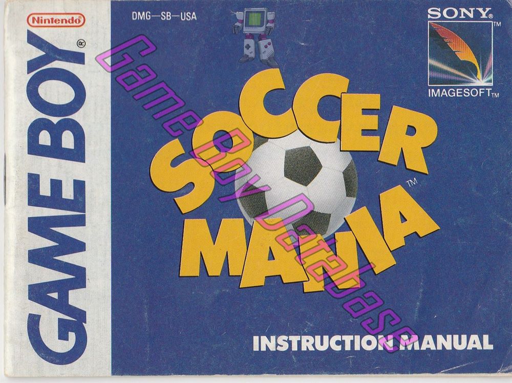 Soccer Mania USA Front of the booklet