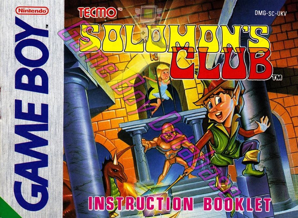 Solomon's Club UKV Front of the booklet