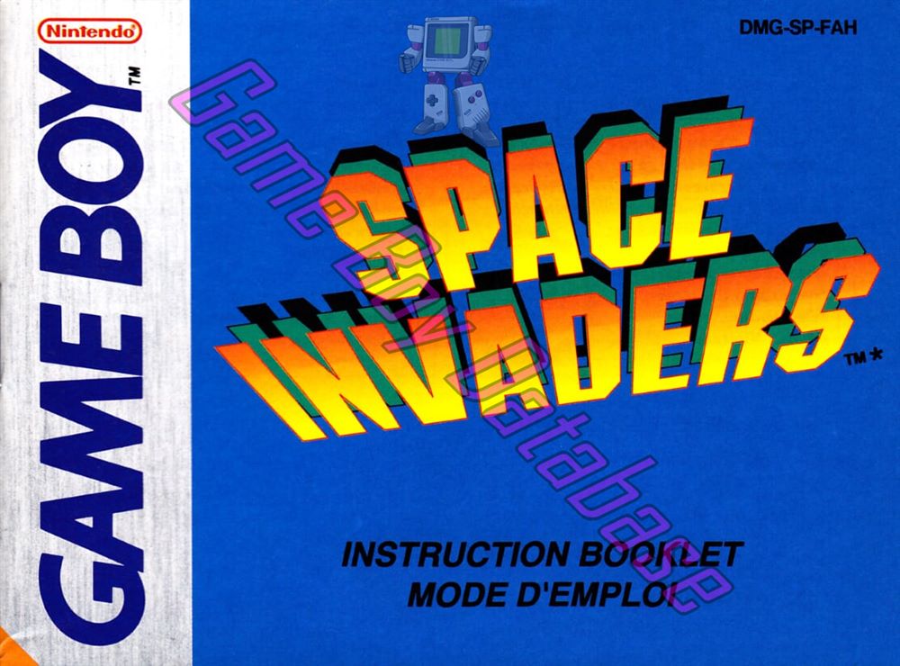 Space Invaders FAH Front of the booklet