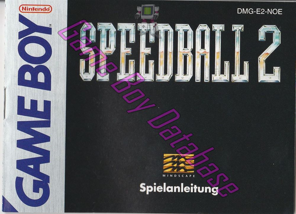 Speedball 2 NOE Front of the booklet