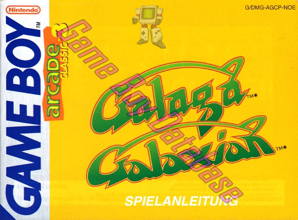 Arcade Classic no.3 Galaga - Galaxian NOE Front of the booklet