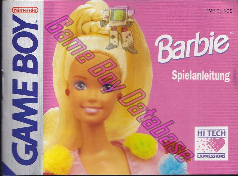 Barbie Game Girl NOE Front of the booklet