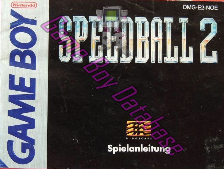 Speedball 2 NOE-1 Front of the booklet