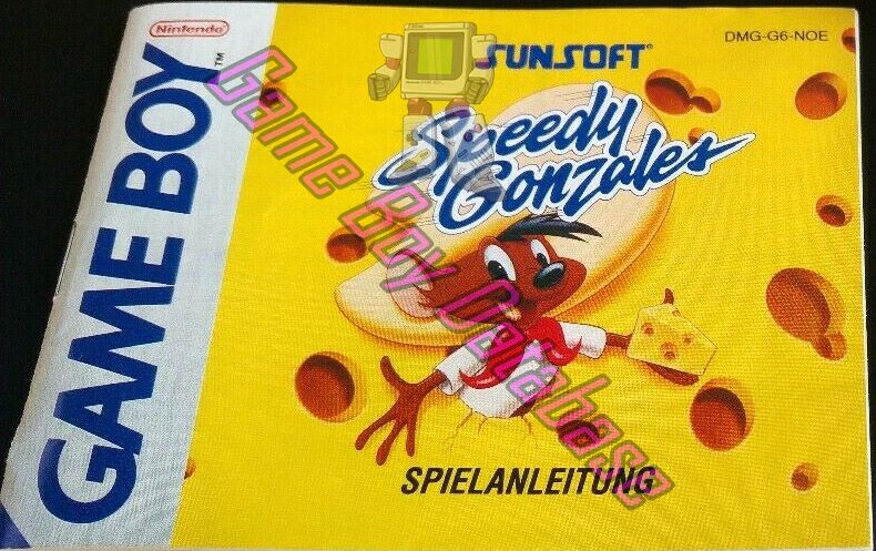 Speedy Gonzales NOE Front of the booklet