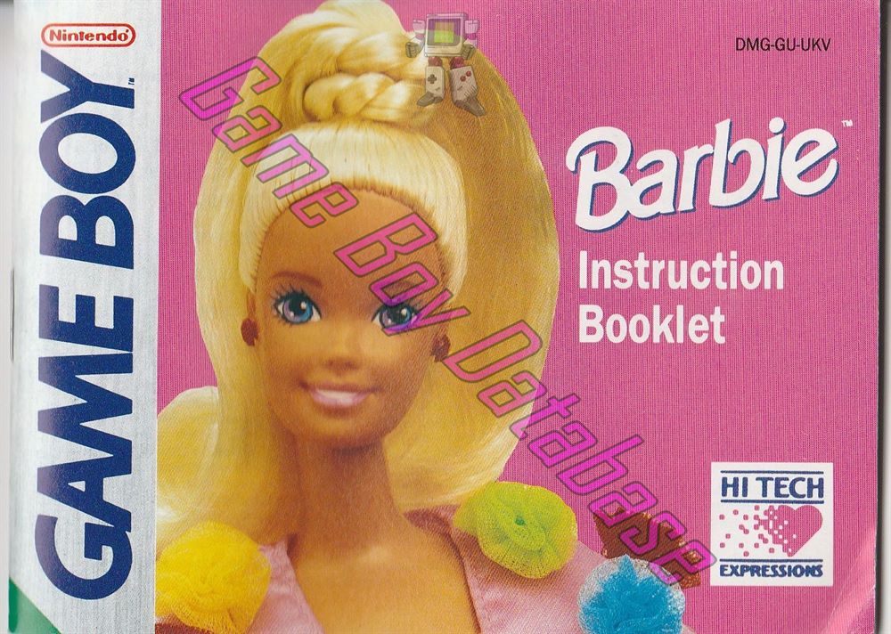 Barbie Game Girl UKV Front of the booklet