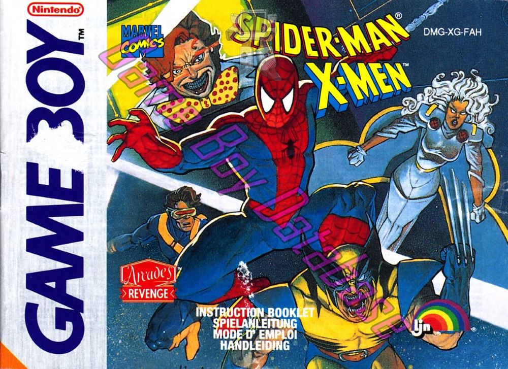 Spider-Man X-Men FAH Front of the booklet