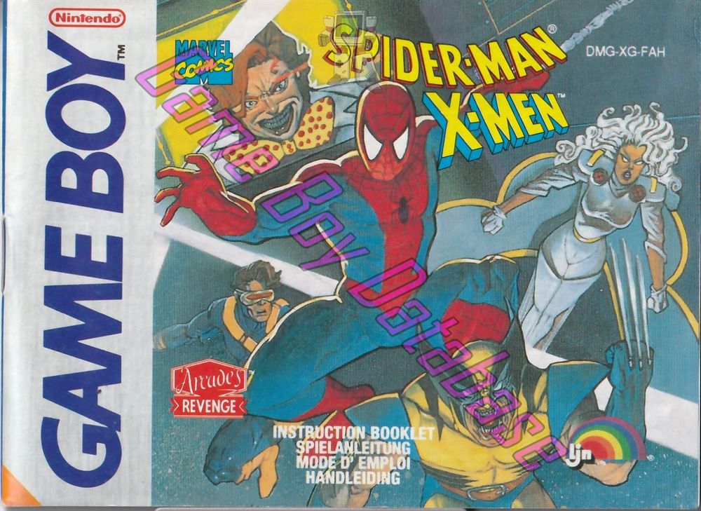 Spider-Man X-Men FAH-1 Front of the booklet