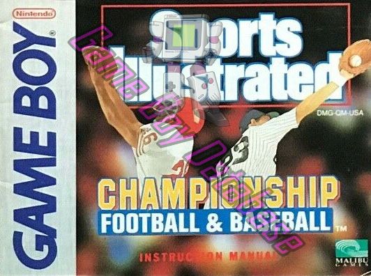 Sports Illustrated Championship Football & Baseball USA Front of the booklet