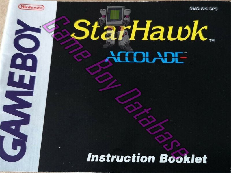 Star Hawk GPS Front of the booklet