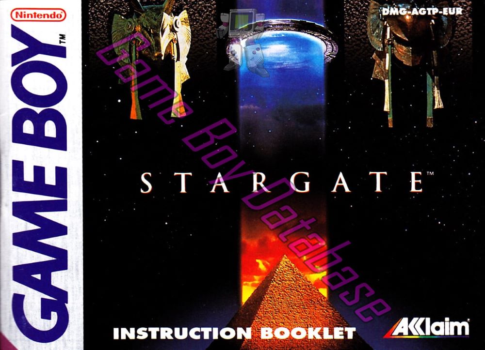 Stargate EUR Front of the booklet