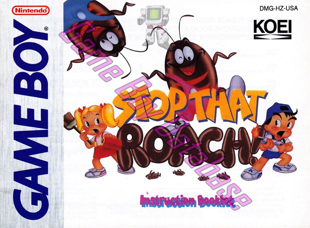 Stop That Roach USA Front of the booklet