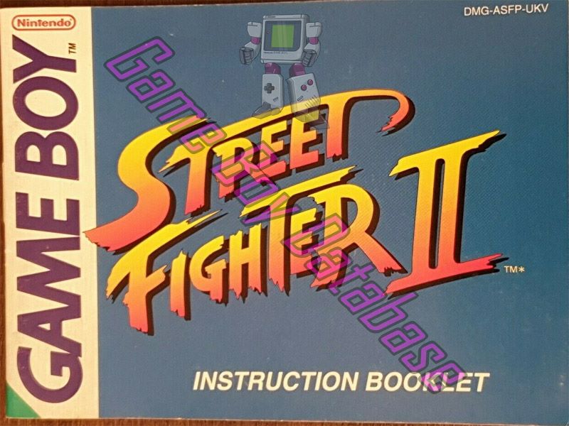 Street Fighter II UKV Front of the booklet