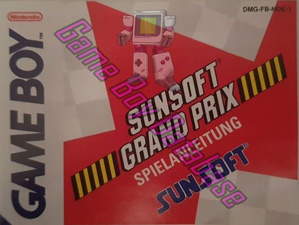 Sunsoft Grand Prix NOE-1 Front of the booklet