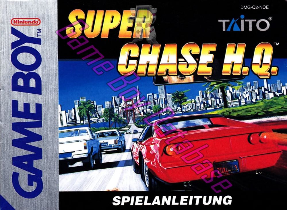 Super Chase HQ NOE Front of the booklet