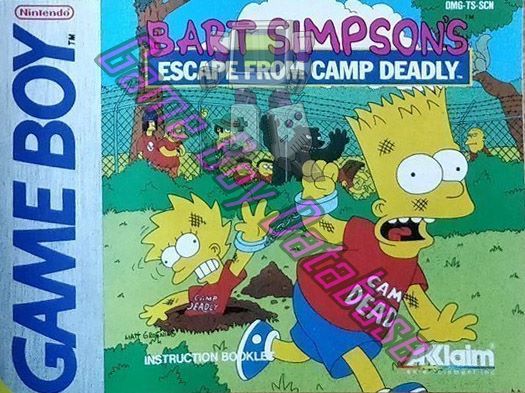 Bart Simpson's Escape from Camp Deadly SCN Front of the booklet