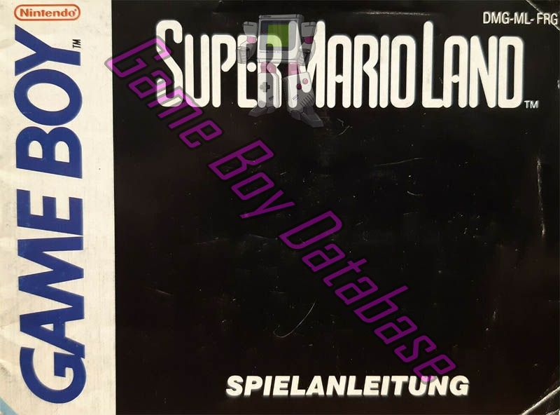 Super Mario Land FRG Front of the booklet