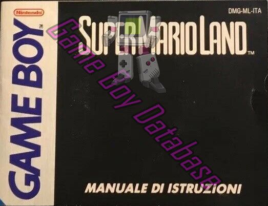 Super Mario Land ITA Front of the booklet