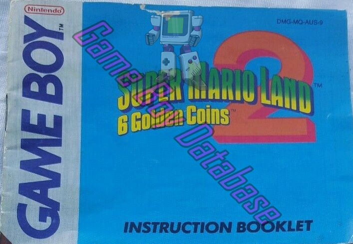 Super Mario Land 2: 6 Golden Coins  AUS-3 Front of the booklet