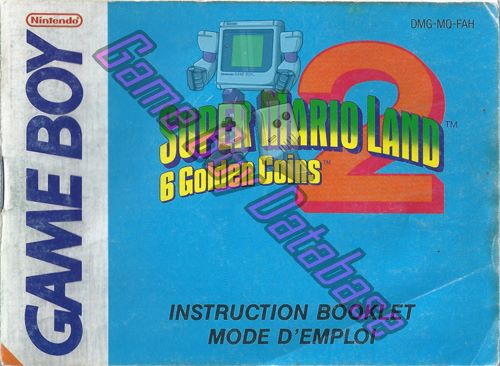 Super Mario Land 2: 6 Golden Coins  FAH Front of the booklet