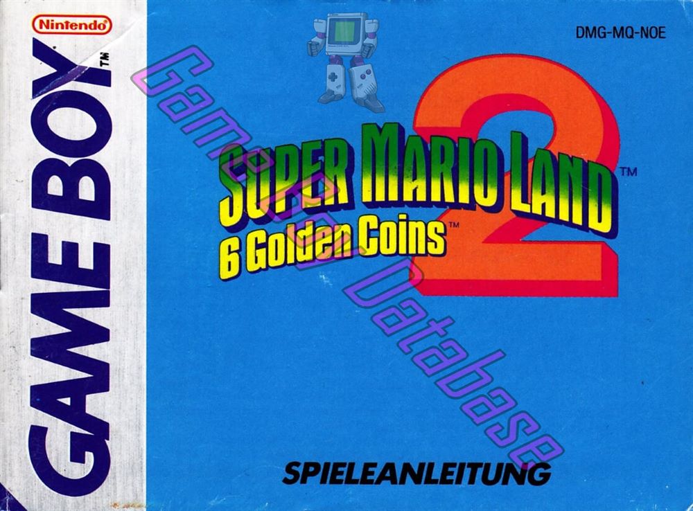 Super Mario Land 2: 6 Golden Coins  NOE Front of the booklet