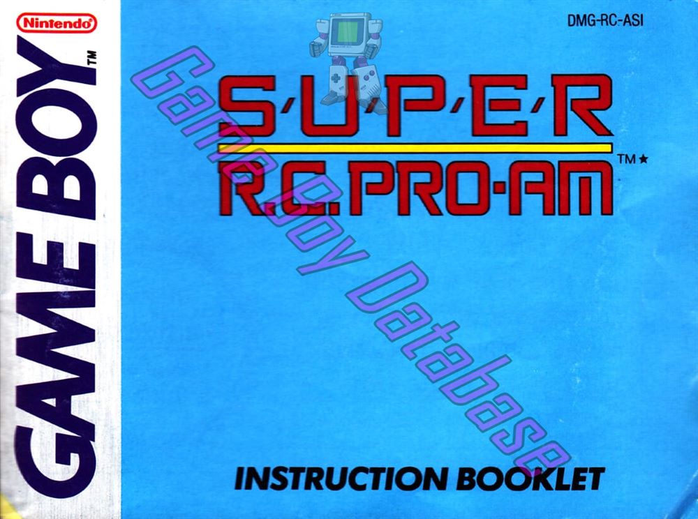 Super R.C. Pro-Am ASI Front of the booklet