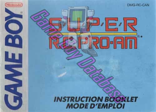 Super R.C. Pro-Am CAN Front of the booklet