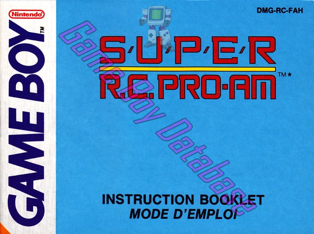 Super R.C. Pro-Am FAH Front of the booklet