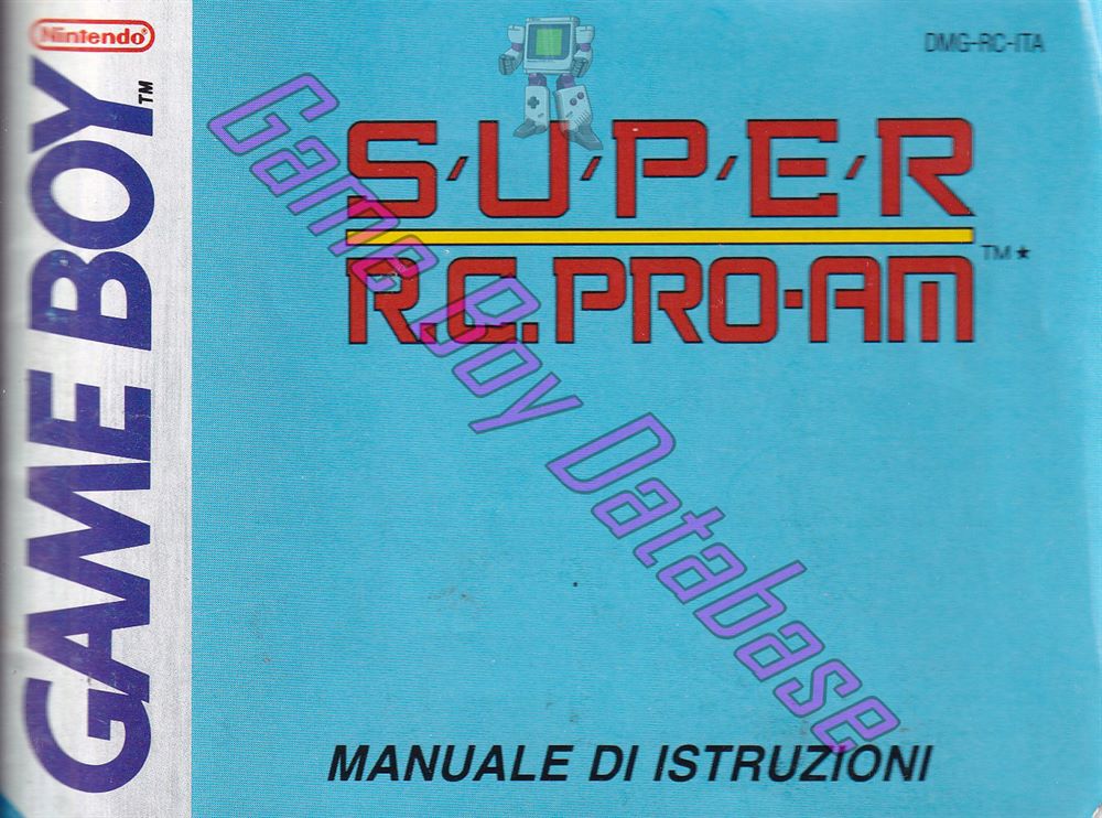 Super R.C. Pro-Am ITA Front of the booklet