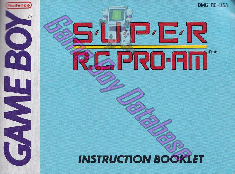 Super R.C. Pro-Am USA Front of the booklet