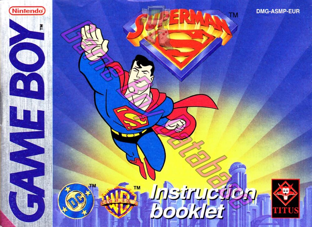 Superman EUR Front of the booklet