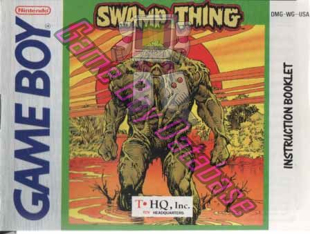 Swamp Thing USA Front of the booklet