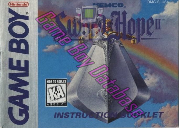 Sword of Hope II (the) USA Front of the booklet