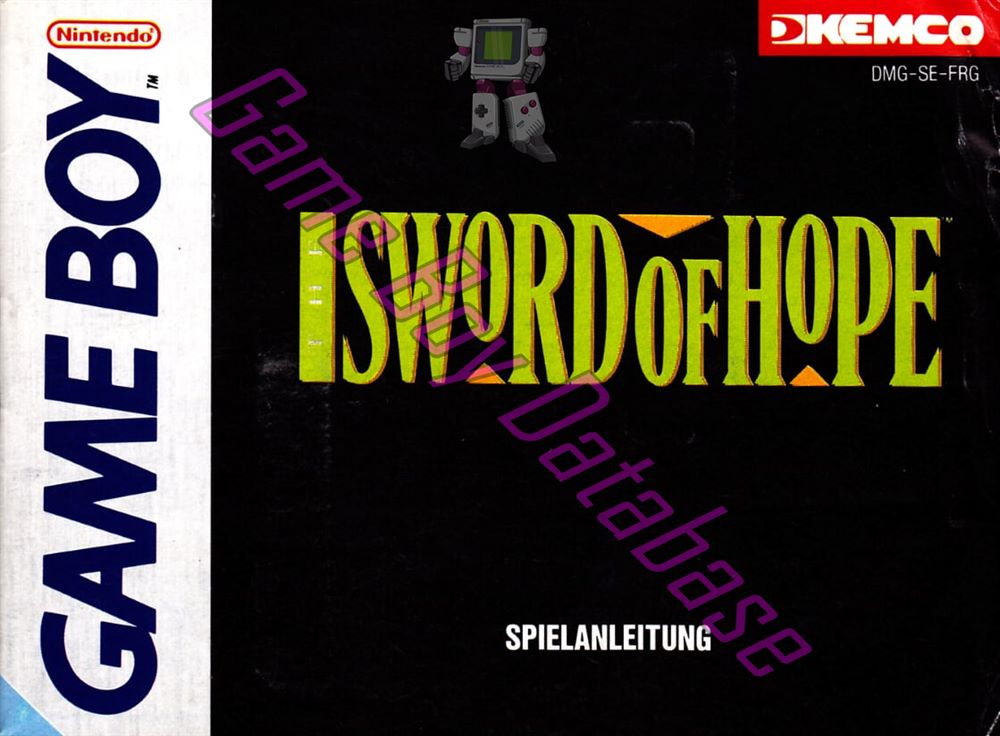 Sword of Hope (the) FRG Front of the booklet