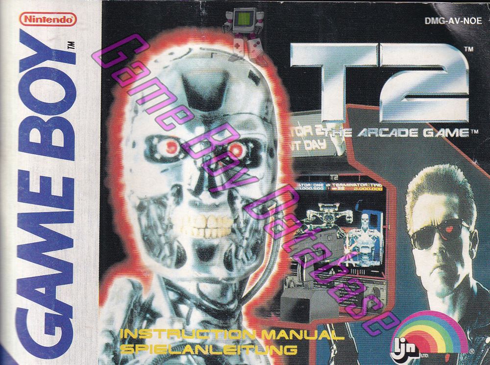 T2 the Arcade Game NOE Front of the booklet