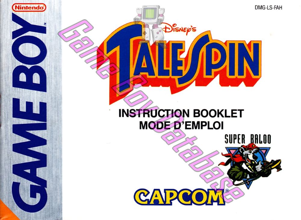 TaleSpin (Disney's) FAH Front of the booklet