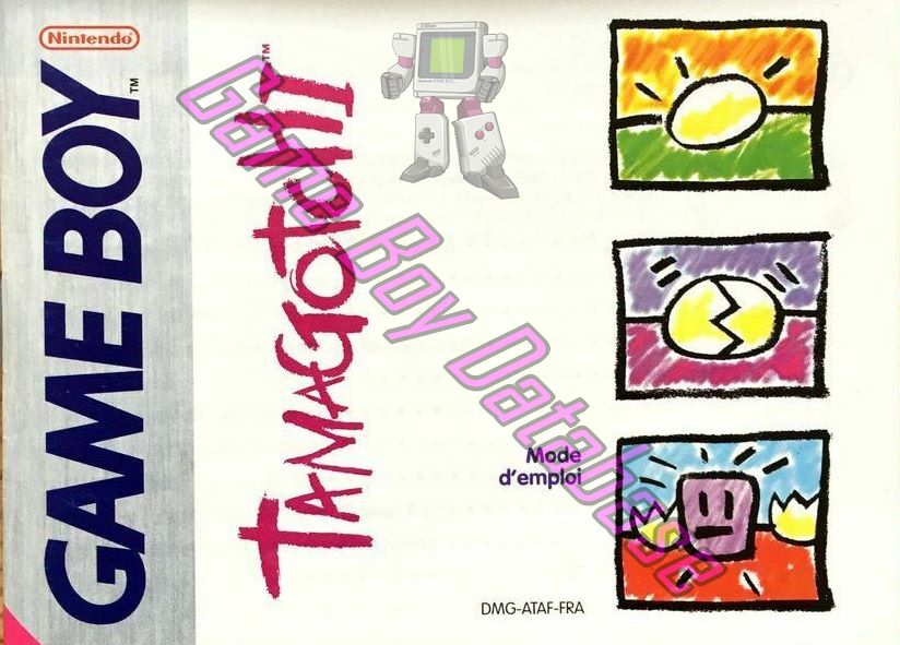 Tamagotchi FRA Front of the booklet