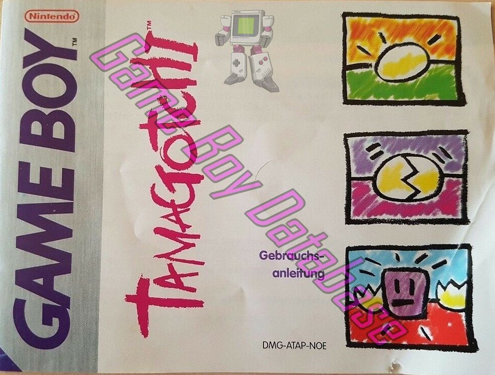 Tamagotchi NOE Front of the booklet