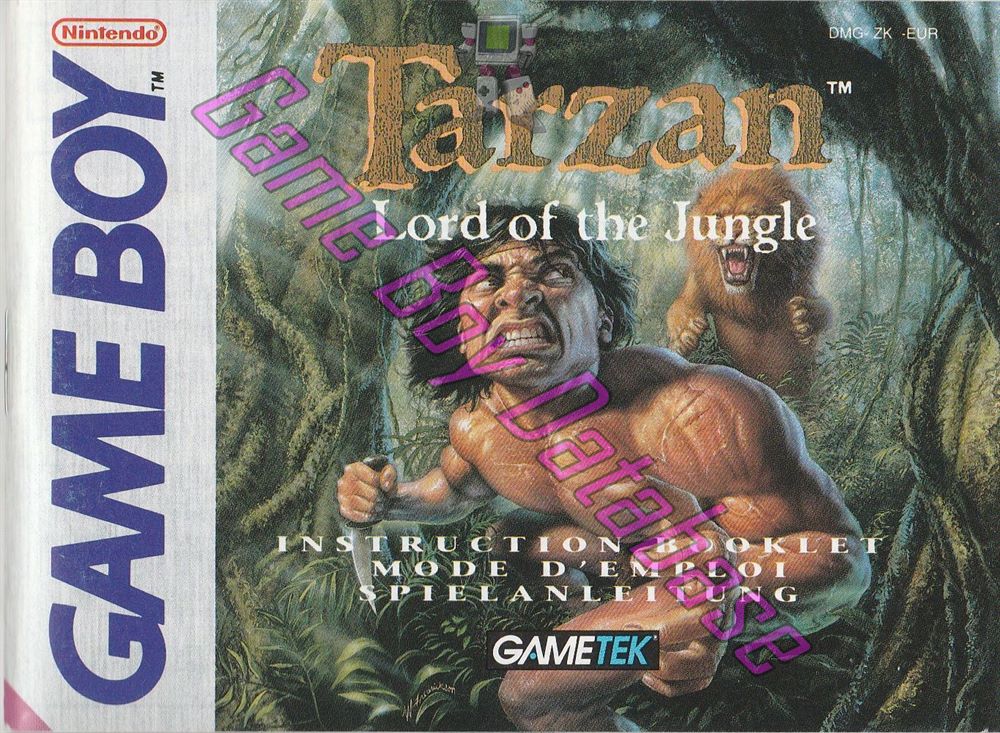 Tarzan Lord of the Jungle EUR-1 Front of the booklet