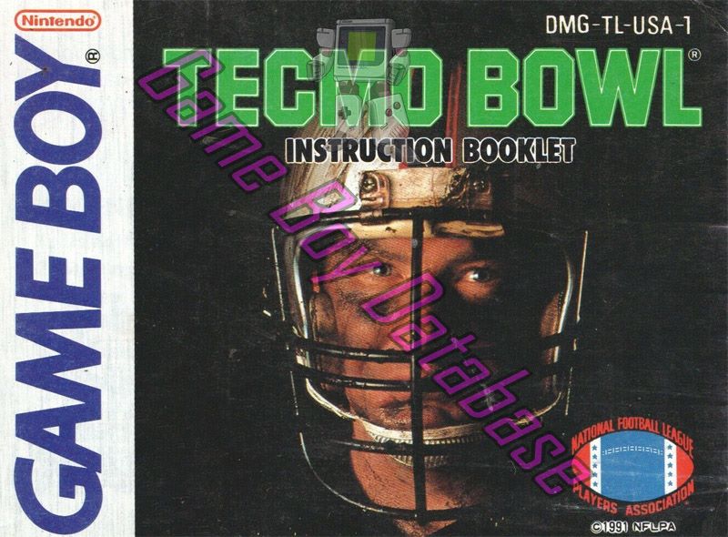 Tecmo Bowl USA-1 Front of the booklet