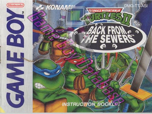 Teenage Mutant Ninja Turtles II Back from the Sewers ASI Front of the booklet