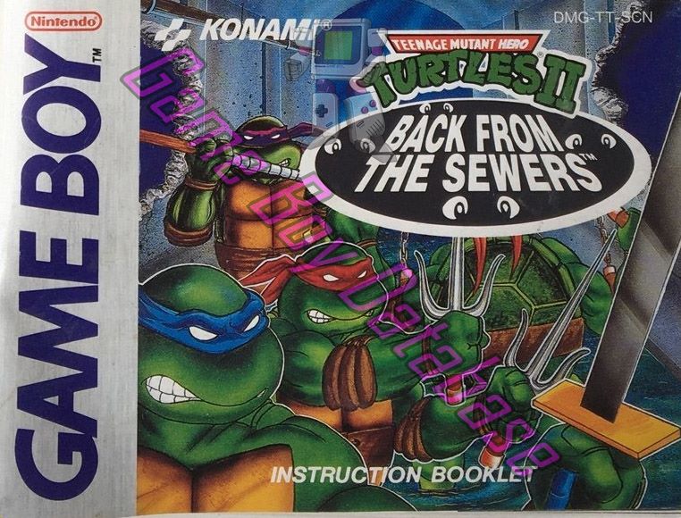 Teenage Mutant Hero Turtles II Back from the Sewers SCN Front of the booklet