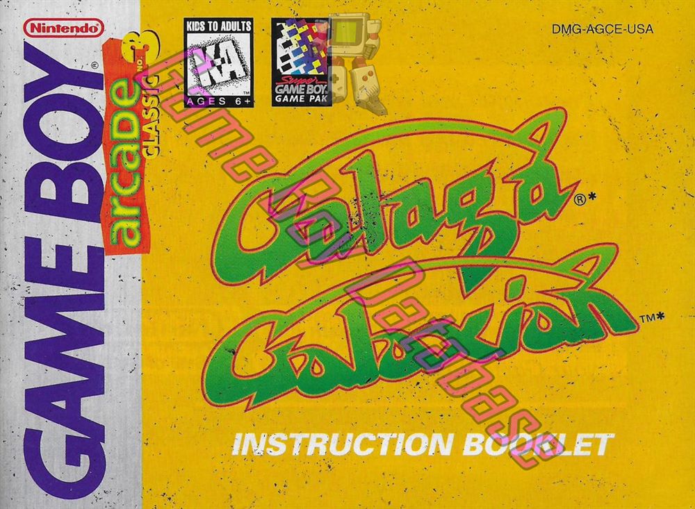 Arcade Classic no.3 Galaga - Galaxian USA Front of the booklet