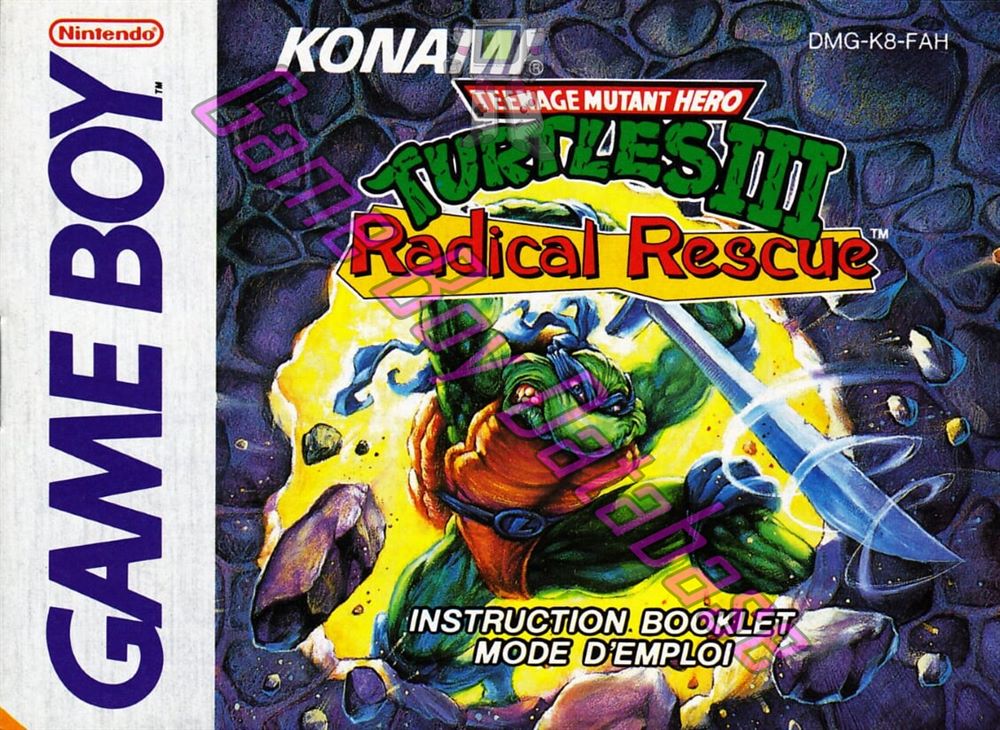 Teenage Mutant Hero Turtles III Radical Rescue FAH Front of the booklet