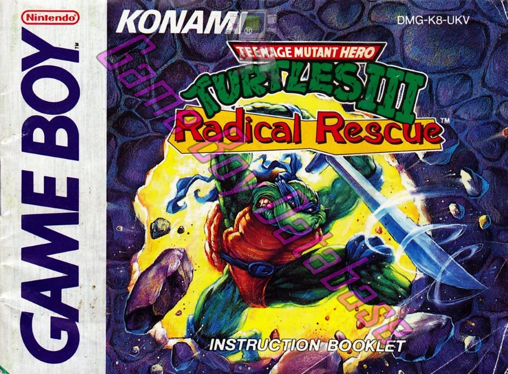 Teenage Mutant Hero Turtles III Radical Rescue UKV Front of the booklet