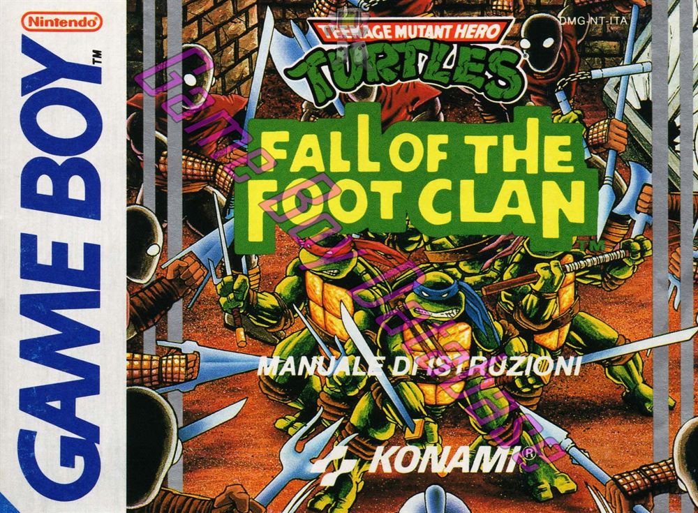 Teenage Mutant Ninja Turtles Fall of the Foot Clan ITA Front of the booklet