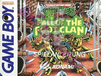 Teenage Mutant Hero Turtles Fall of the Foot Clan NOE Front of the booklet