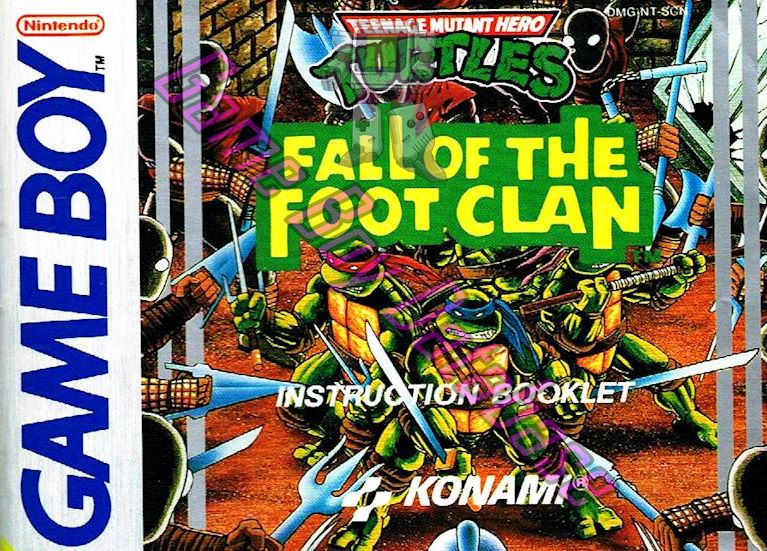 Teenage Mutant Hero Turtles Fall of the Foot Clan SCN Front of the booklet