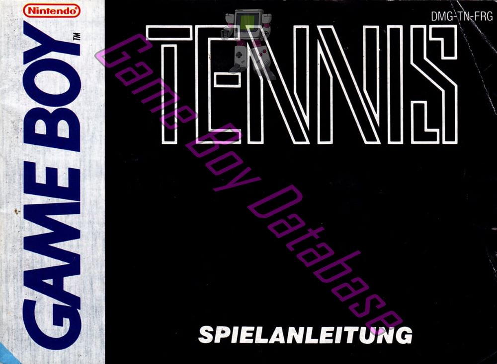 Tennis FRG Front of the booklet